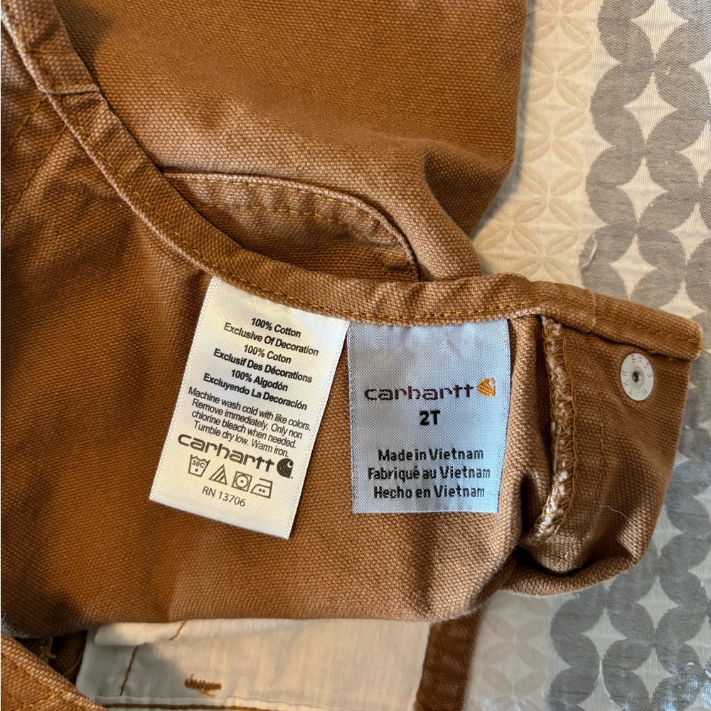 Carhartt Tan Overalls for Kids
